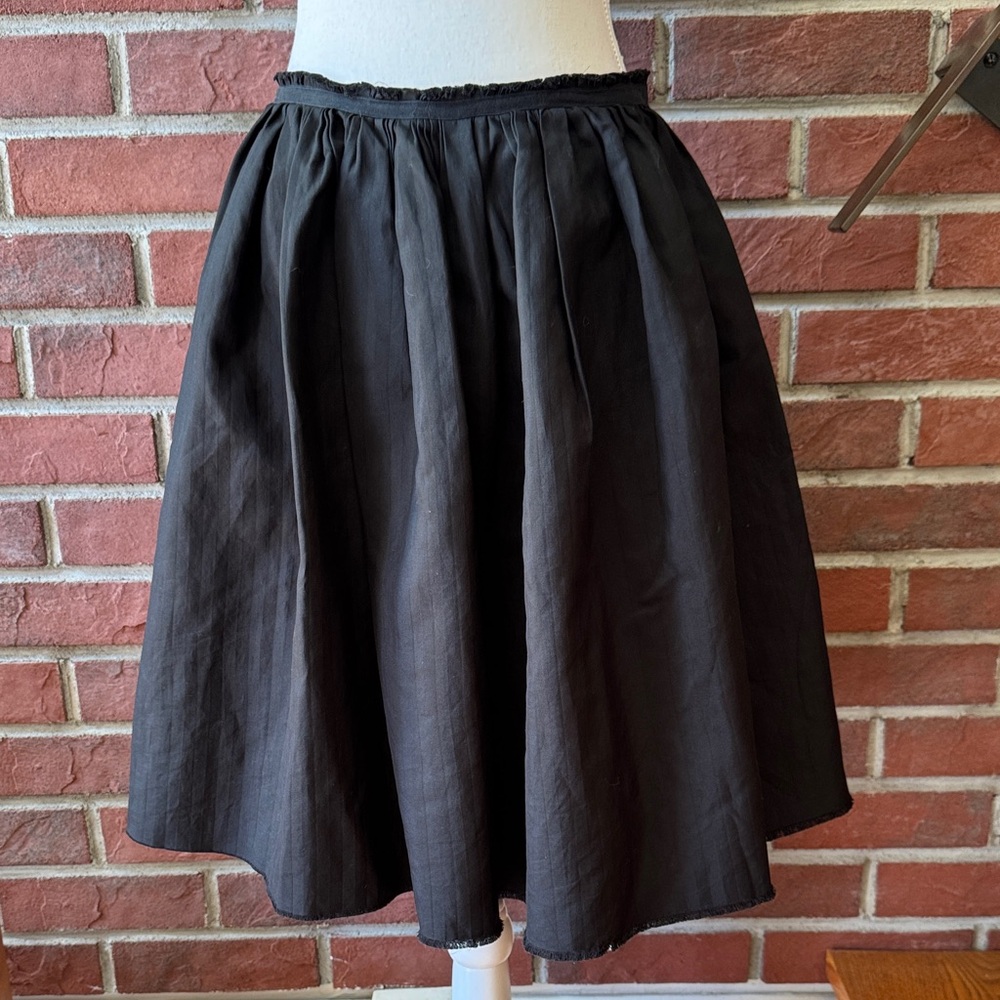 Marni Italy Black Cotton Silk Skirt Size EU 40 Made in Italy